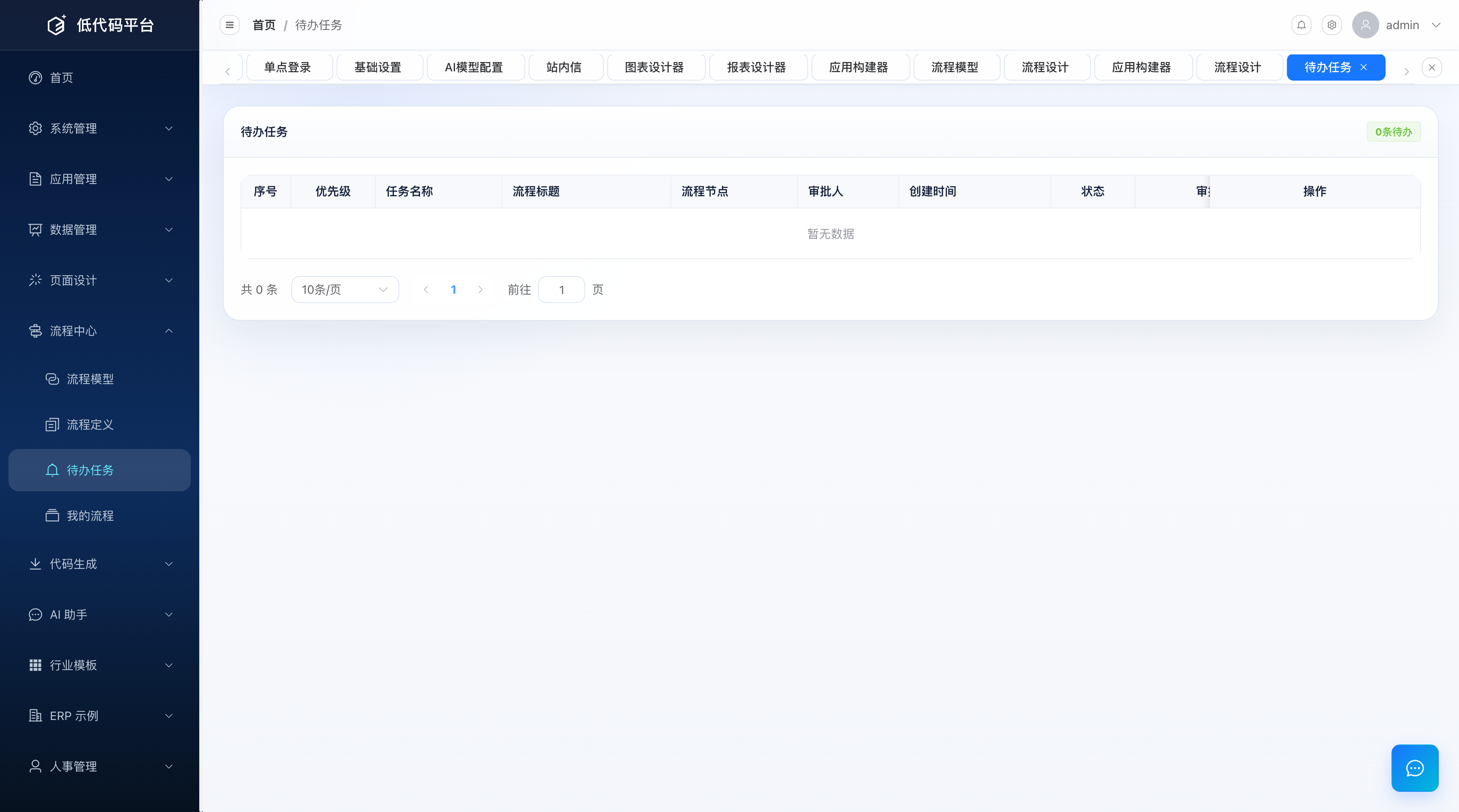 待办任务列表页（通过/驳回/详情操作）
